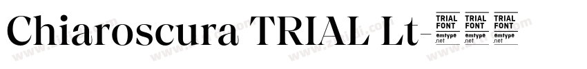 Chiaroscura TRIAL Lt字体转换